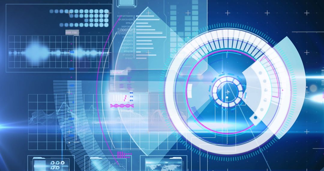 Abstract High-Tech Data Processing Interface