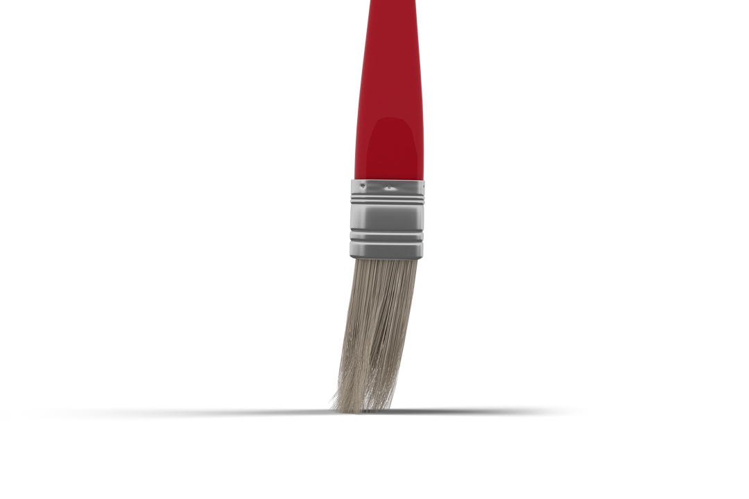 Transparent 3D Red Paintbrush Isolated on White - Download Free Stock Images Pikwizard.com