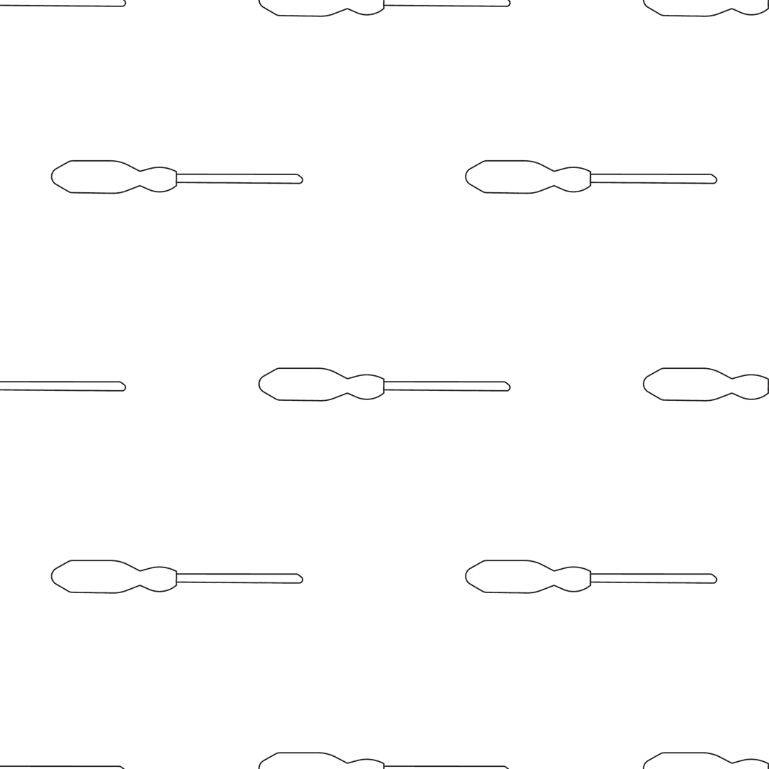 Seamless Transparent Screwdriver Pattern Design