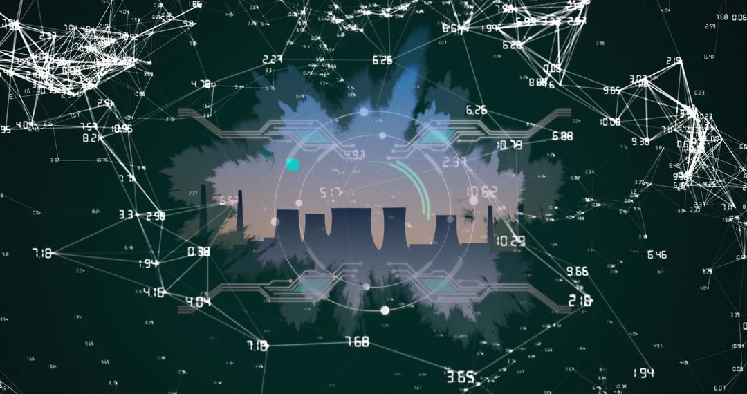 Advanced Technology Infographic Over Cityscape