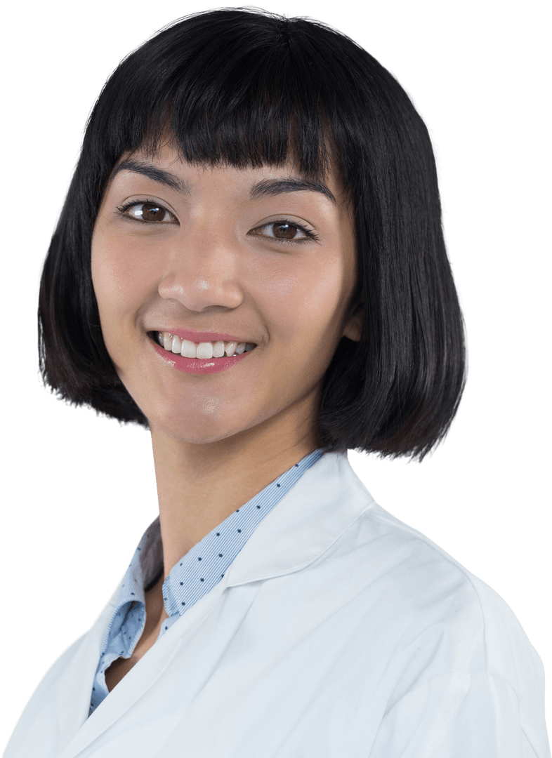 Friendly Doctor Smiling in Transparent Background Portrait