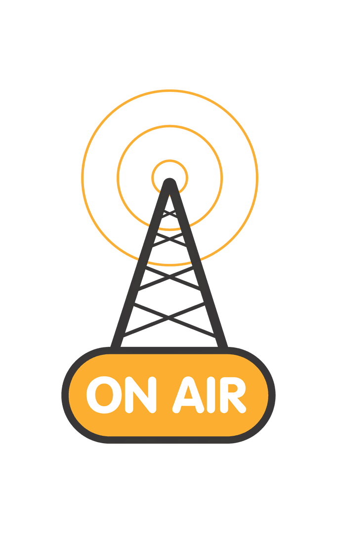 Digital Illustration On Air Radio Waves Transparent Background