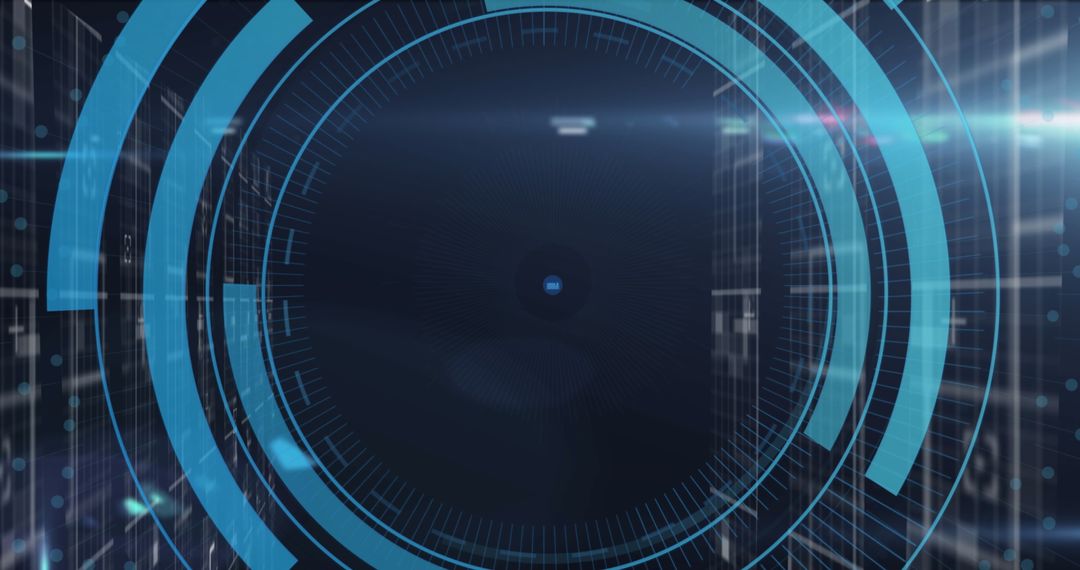 Futuristic Digital Interface with Security Elements