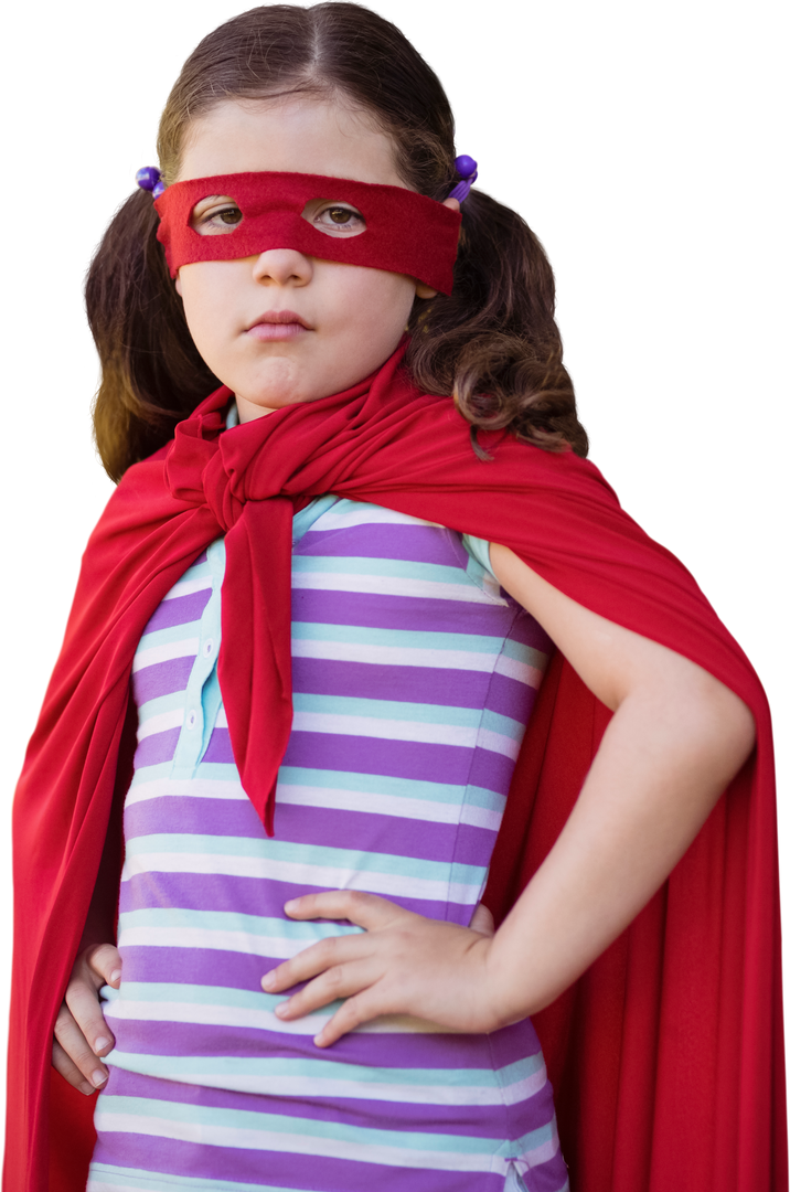 Confident Girl in Transparent Superhero Costume Striking a Pose - Download Free Stock Images Pikwizard.com