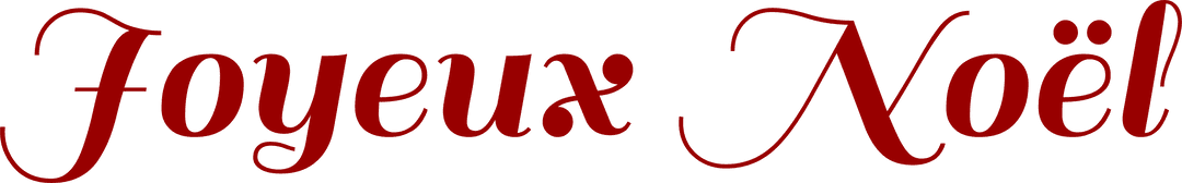 Festive Joyeux Noël Text Illustration on Transparent Background