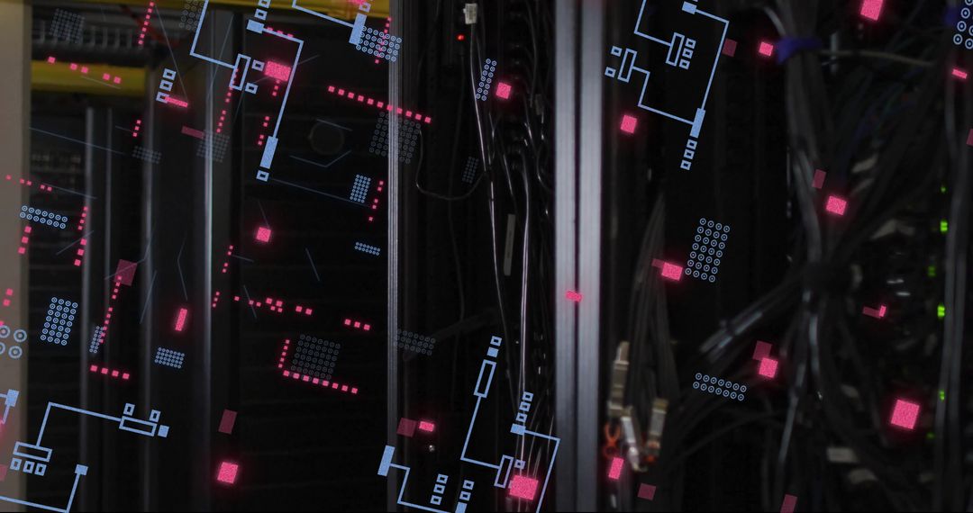 Virtual Circuitry Overlay on Data Server Racks for Technological Innovations