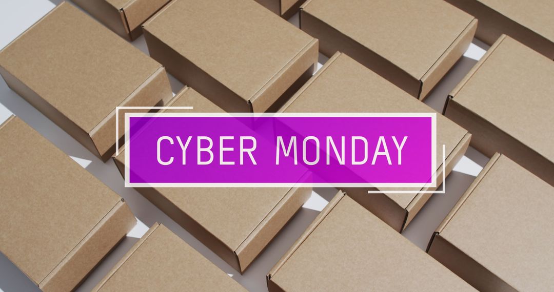 Cyber Monday Boxes Arranged for E-Commerce Sale