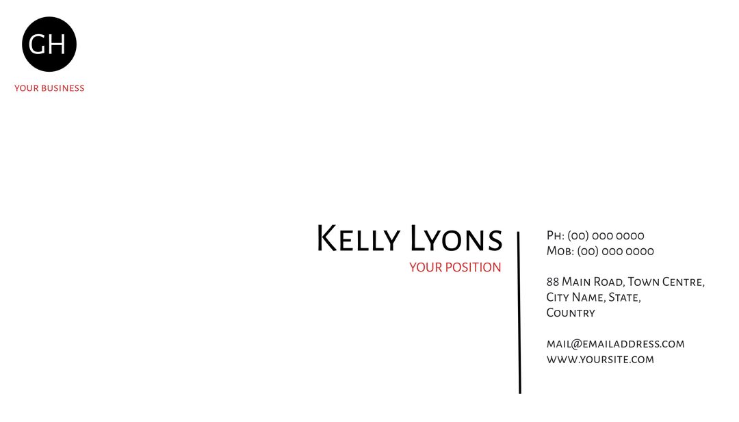 Minimalist Corporate Business Card Template with Contact Details - Download Free Stock Templates Pikwizard.com