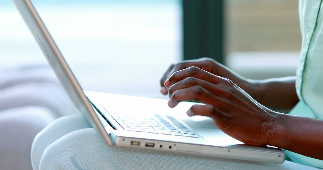 Person Typing on Laptop, Close-up of Hands, Remote Work Concept - Free Images, Stock Photos and Pictures on Pikwizard.com