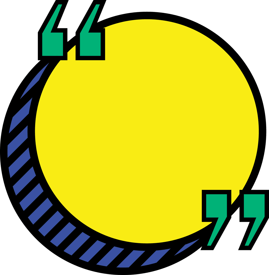 Transparent Abstract Shapes with Speech Marks Illustration