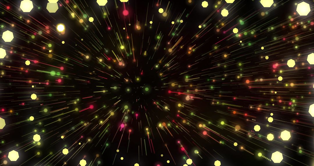 Festive Fairy Lights With Colorful Neon Sparkles