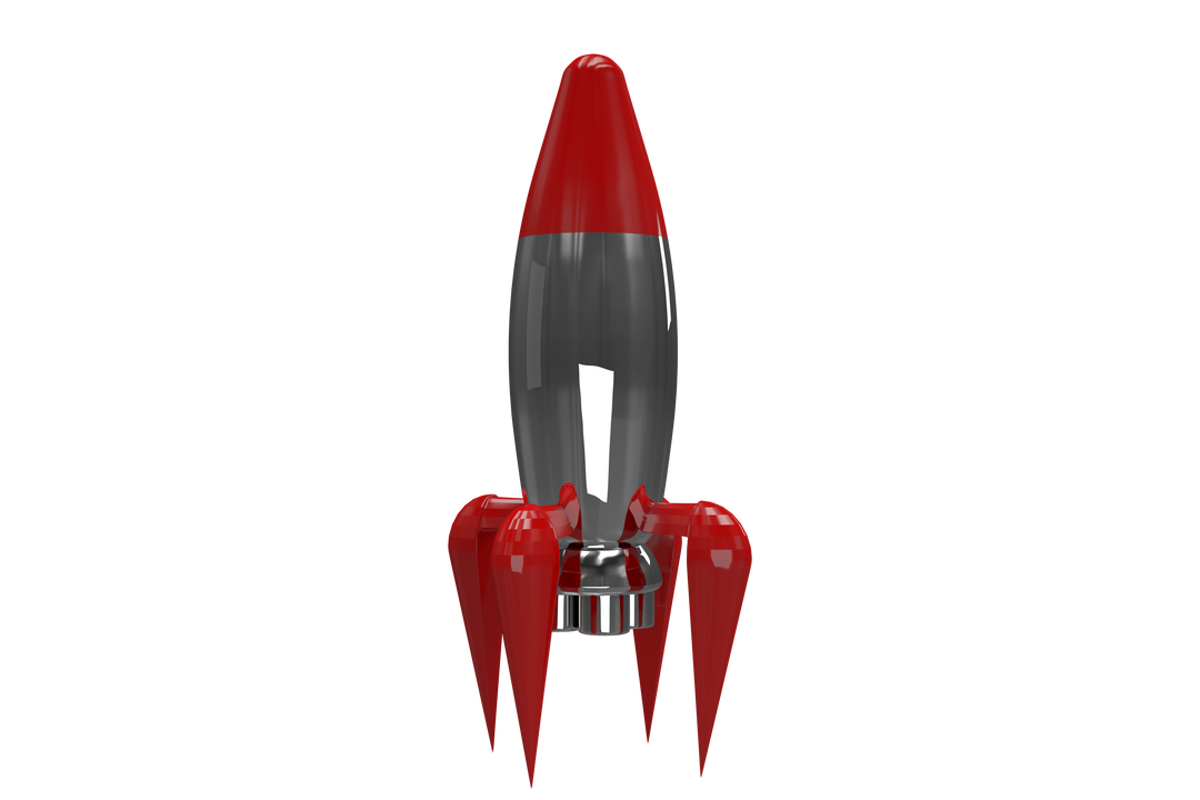 Red Transparent Toy Rocket Concept Illustration - Download Free Stock Images Pikwizard.com