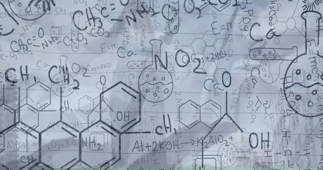 Complex Chemical Formulas on Grey Background - Free Images, Stock Photos and Pictures on Pikwizard.com