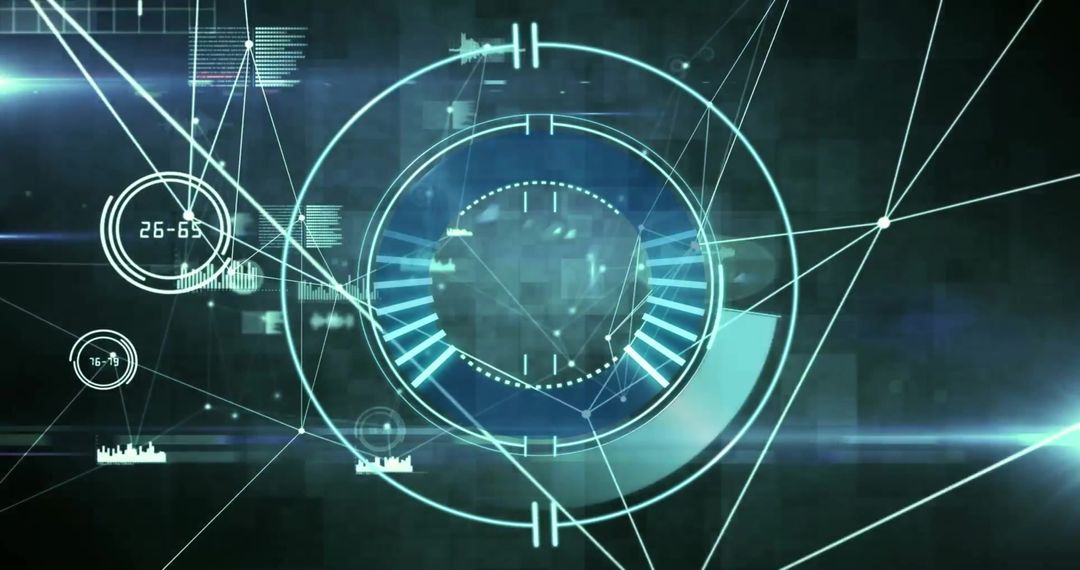 Futuristic Digital Interface of Global Networking Connections