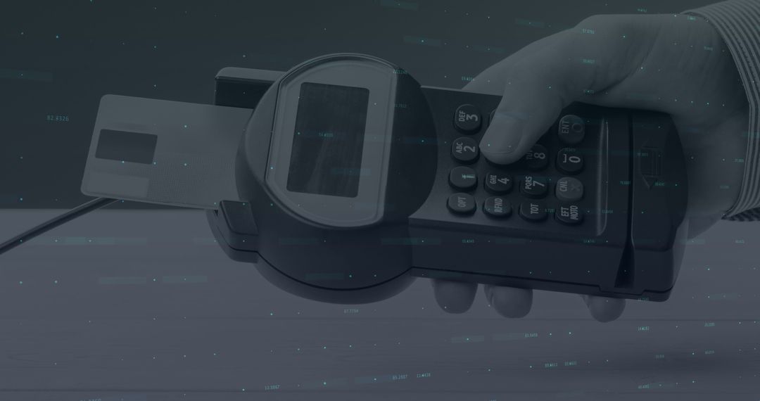 Digital Financial Data Processing with Payment Terminal Overlay
