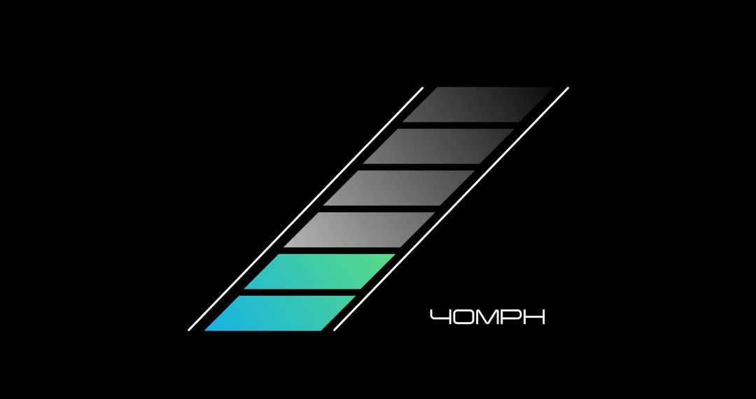 Stylized Speedometer on Black Background