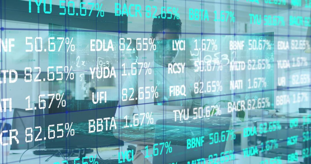 Digital Interfaces Concept with Businesswoman Using Laptop