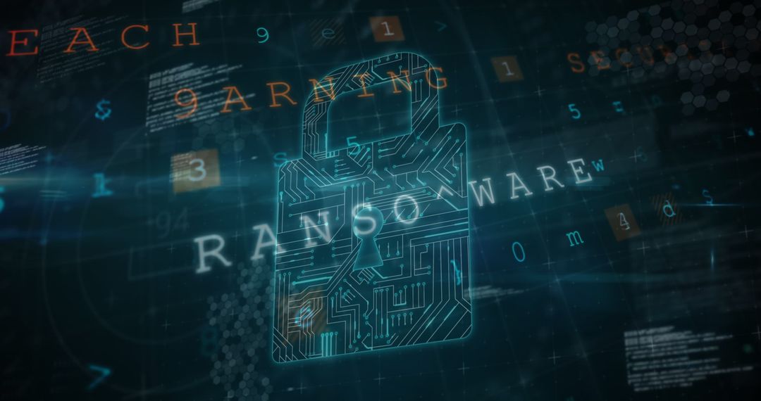 Cybersecurity Threat: Conceptual Illustration of Ransomware