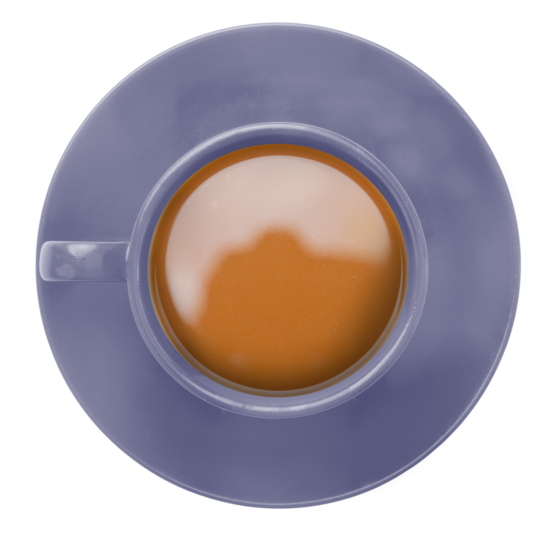 Transparent Blue Cup of Coffee Top View Mockup - Download Free Stock Images Pikwizard.com