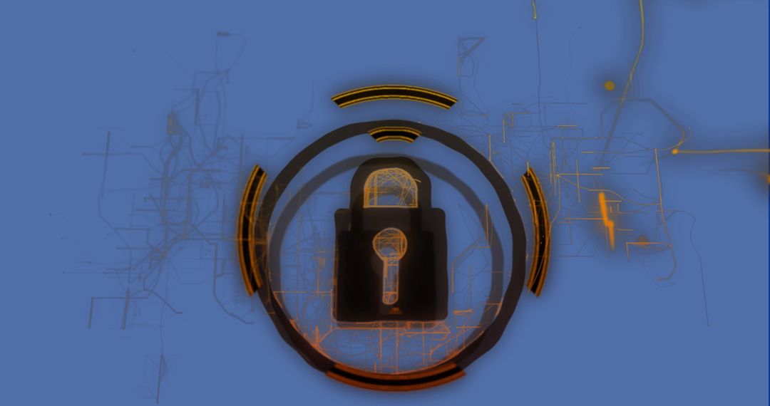 Digital Padlock Icon Symbolizing Cybersecurity and Data Protection