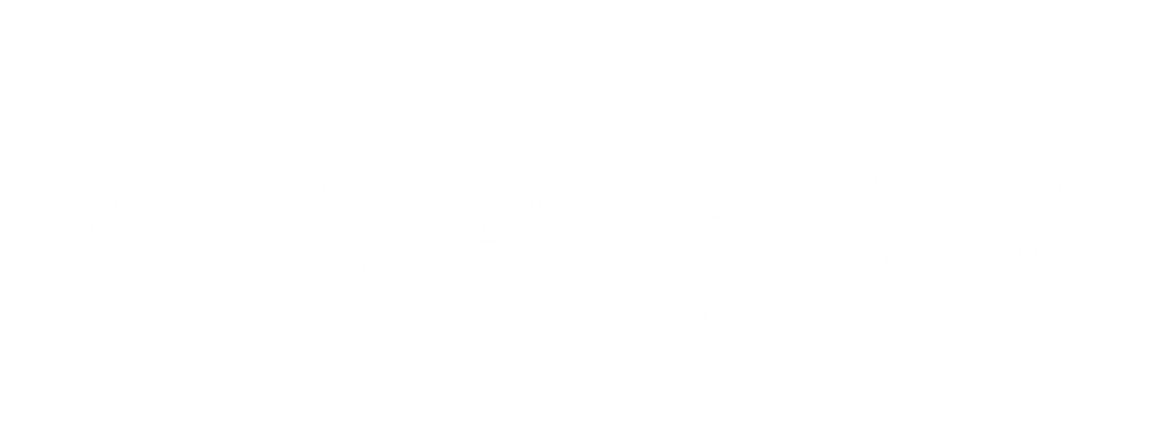 Love You Transparent Lettering with Elegant Script