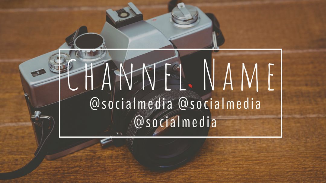 Vintage Camera Channel Banner Promoting Photography on Social Media - Download Free Stock Templates Pikwizard.com