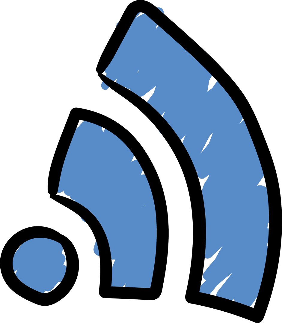 Transparent Blue WiFi Signal Icon Design