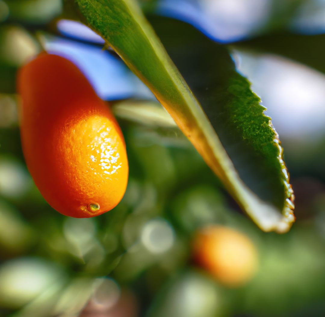 Close up of kumquats on blurred background created using generative ai technology - Free Images, Stock Photos and Pictures on Pikwizard.com