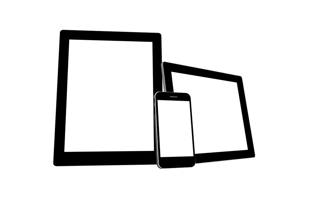 Transparent Digital Devices with Copy Space Illustration
