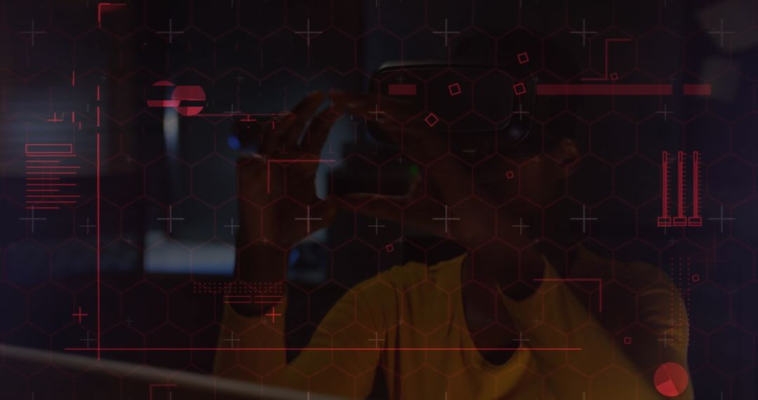 Immersive Virtual Reality UI Concept with Futuristic Overlays