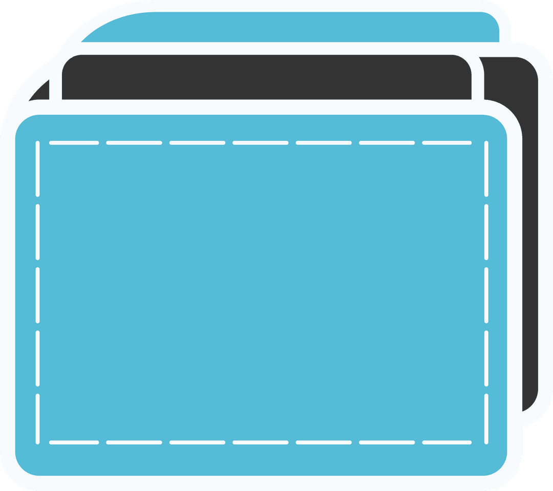 Abstract Blue and Black Shape Transparent Background Icon