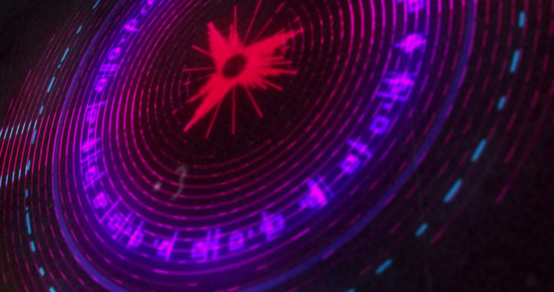 Futuristic HUD Interface Neon Light Display