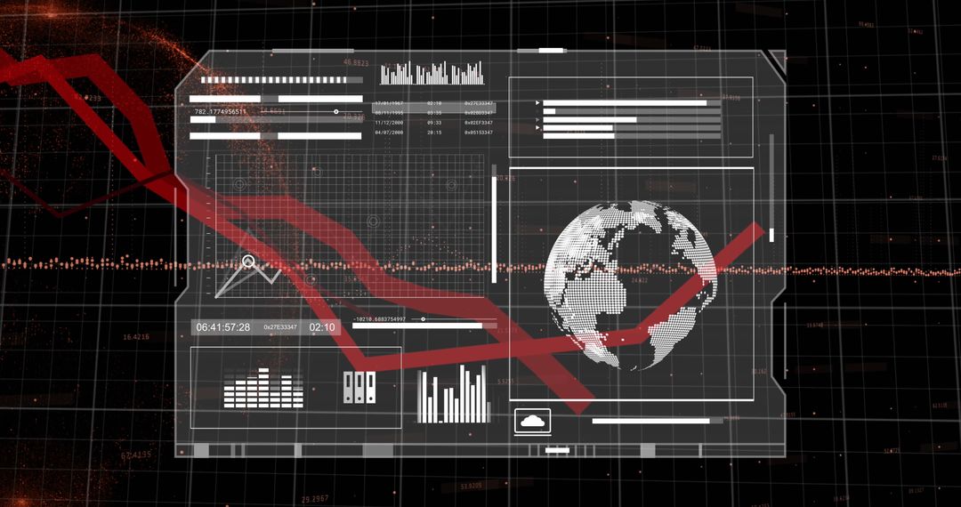 Global Financial Data Analysis with Red Graph Vectors