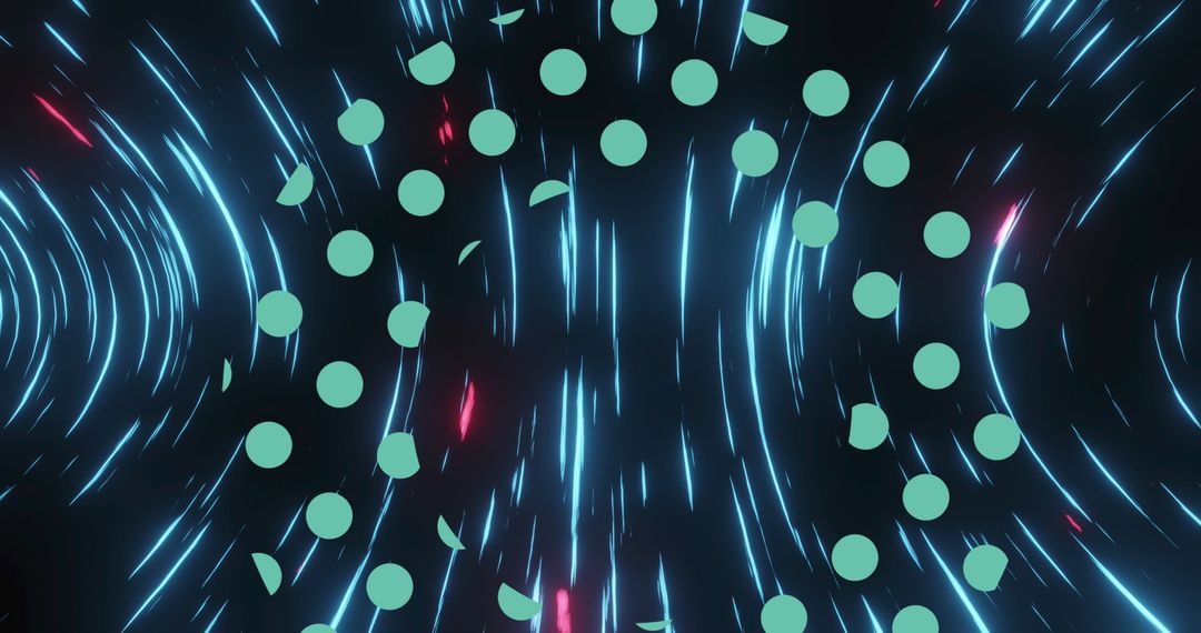 Dynamic Abstract Digital Pattern with Neon Lights