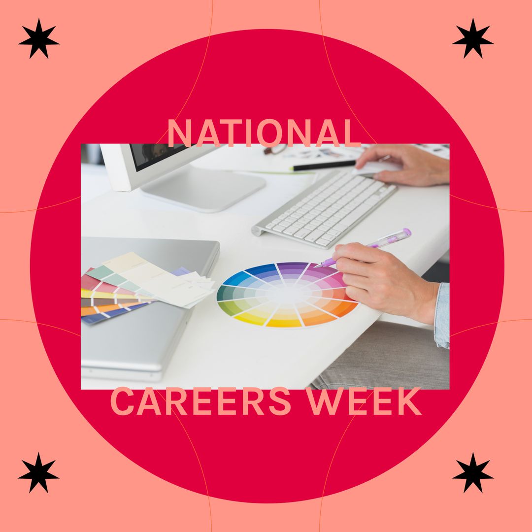 Creative Desktop Workspace for National Careers Week Theme
