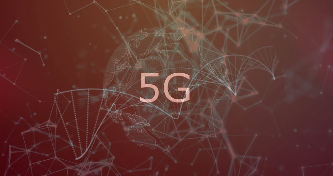 5G Network Concept with Digital Globe Overlay