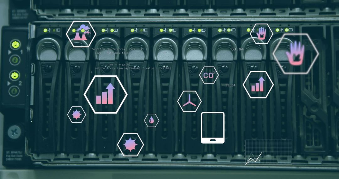 Digital Data Processing Over Servers with Global Icons