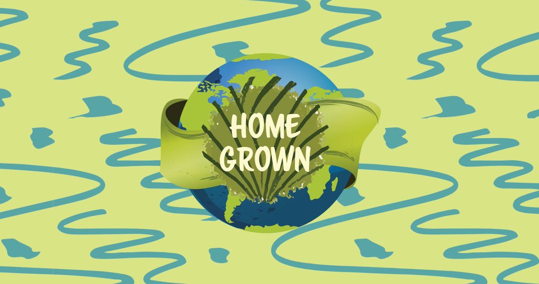 Eco-Friendly Concept with Earth and Home Grown Text