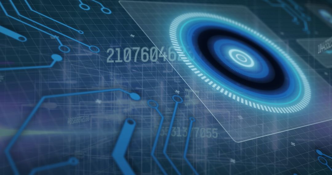 Futuristic Digital Interface with Global Network Design