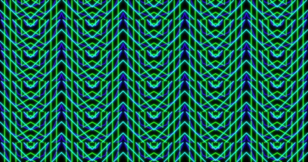 Vibrant Kaleidoscope Neon Pattern Seamless Loop