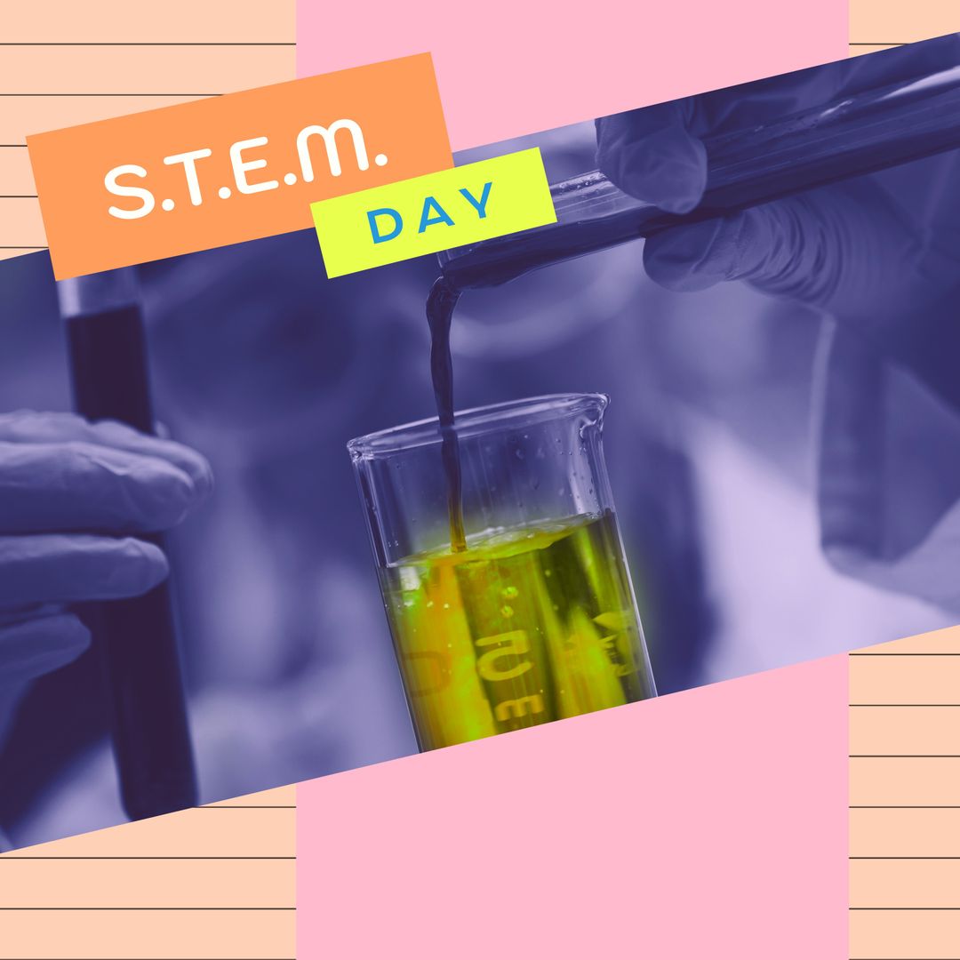 STEM Day Celebration with Scientists Conducting Experiment - Download Free Stock Templates Pikwizard.com