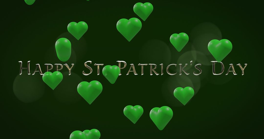 St. Patrick's Day Celebration with Floating Green Hearts