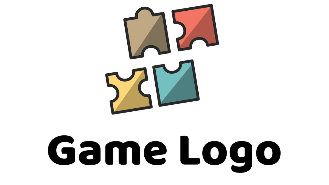 Colorful Jigsaw Puzzle Logo Symbolizing Teamwork