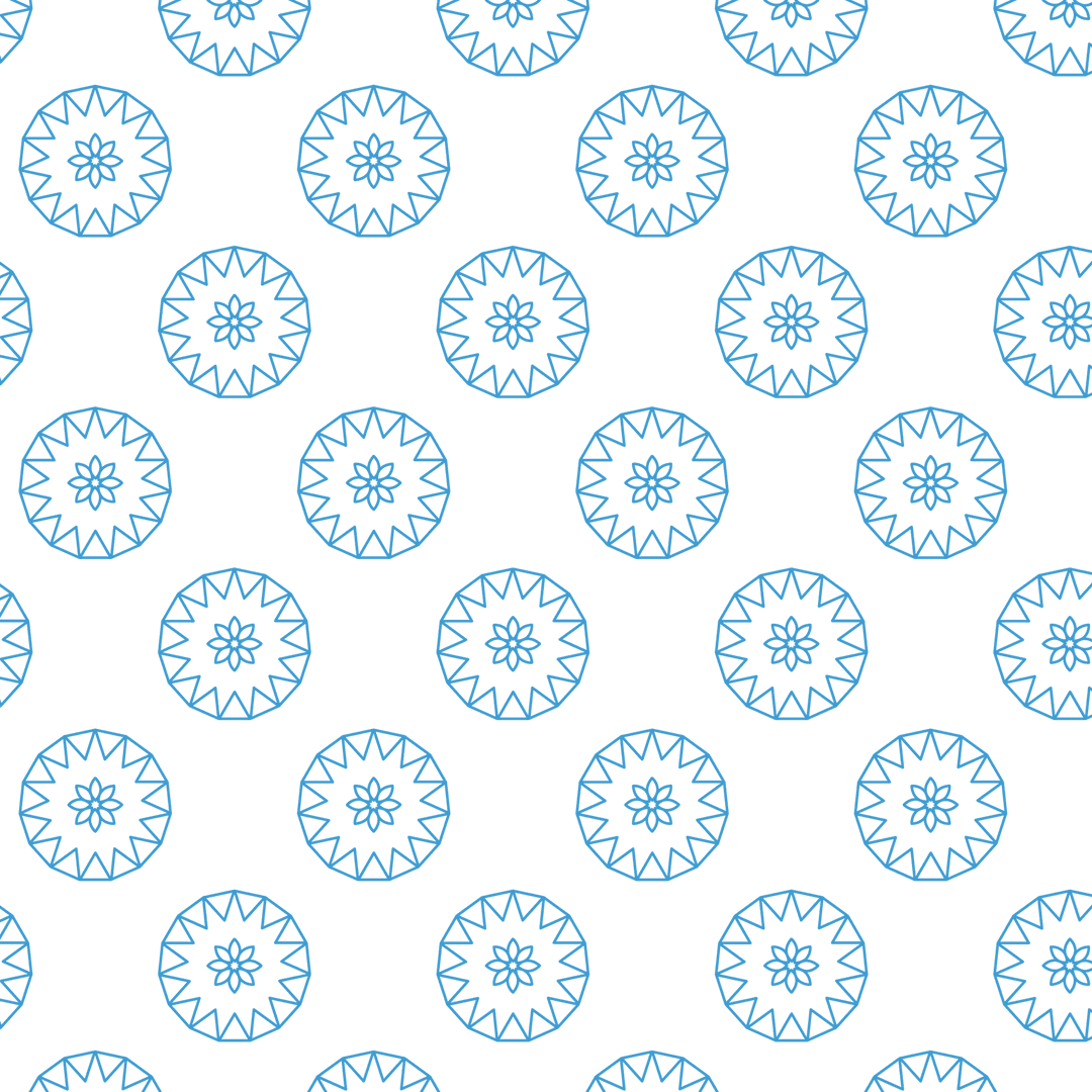 Pattern of Blue Circular Shapes on Transparent Background