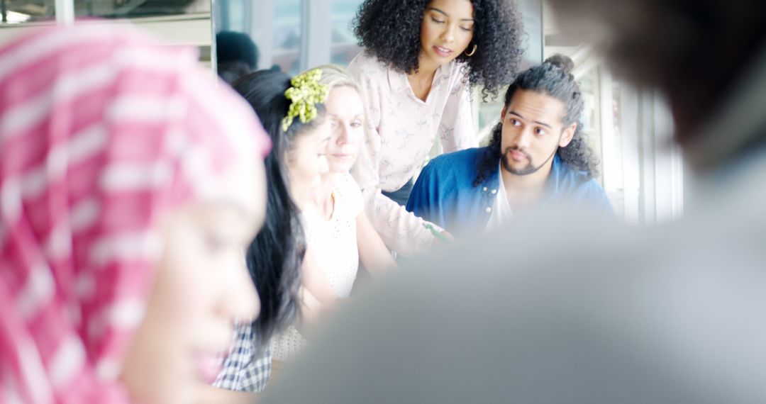 Diverse Office Team Collaborating in Meeting