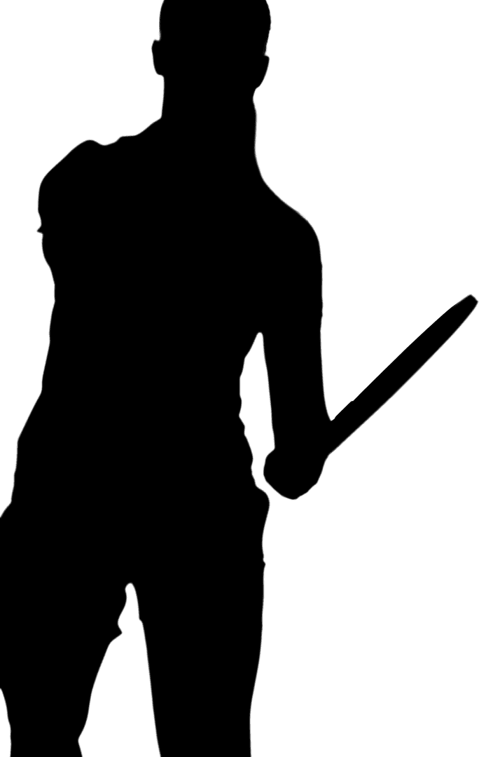 Female Silhouette Exercising Yoga on Transparent Background