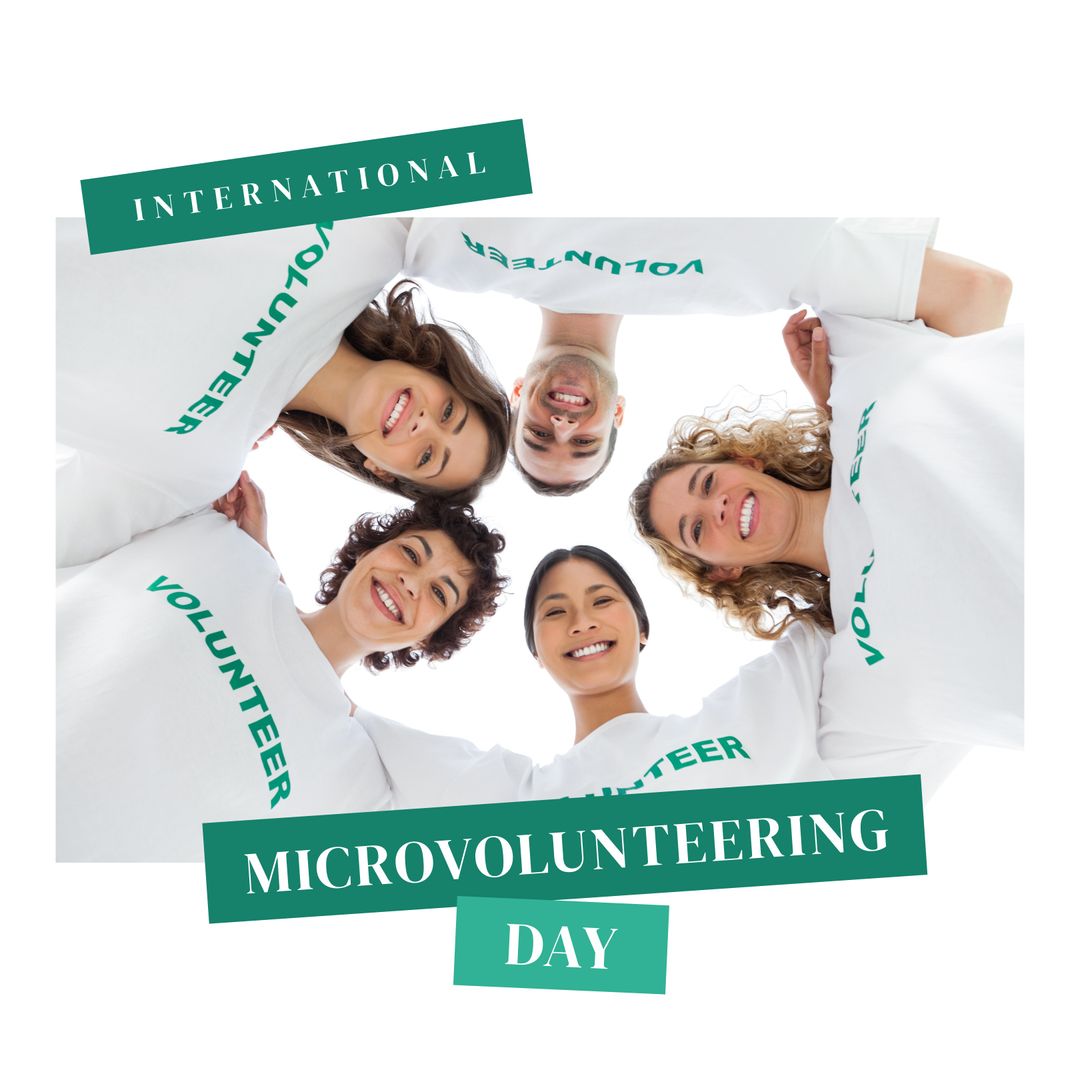 Diverse Group Celebrating International Microvolunteering Day in Unity
