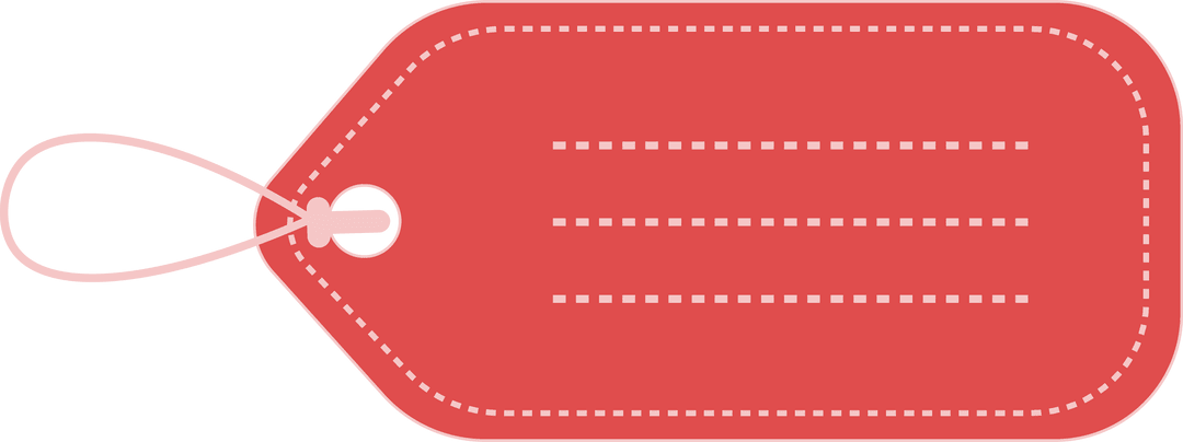 Blank Label Tag with Transparent Background for Retail