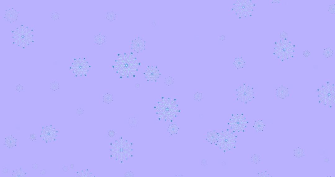 Abstract Geometric Snowflake Network on Lavender Background