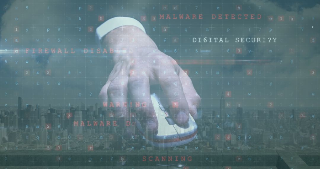 Cyber Security Threat with Digital Interface Overlay